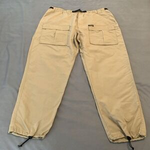 Guide Gear‎ Cargo Pants Mens 43x31 Beige Elastic Waist Hiking Water Resistant